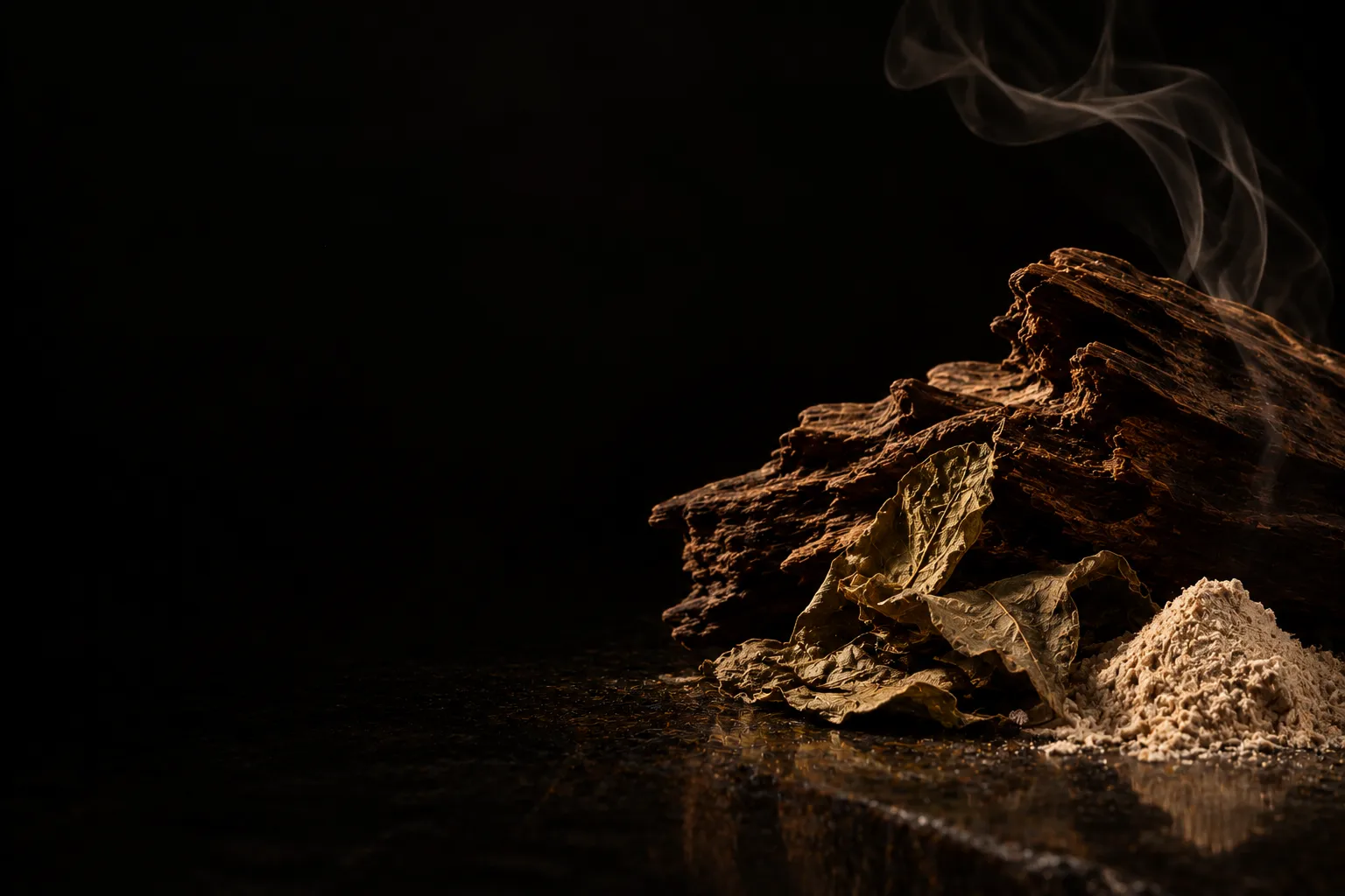 Dark wood and patchouli, the base notes of Office Hours